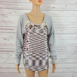 Express Sweater M Sequin Gray